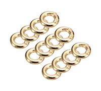 sourcing map Round Spring O Rings, 20Pcs 0.51 Inch OD Trigger Buckle Snap Clips for Bags, Purses, Keyrings, DIY Accessories, Light Golden