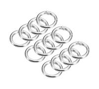 sourcing map Round Spring O Rings, 20Pcs 0.9 Inch OD Trigger Buckle Snap Clips for Bags, Purses, Keyrings, DIY Accessories, Silver Tone