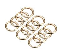 sourcing map Round Spring O Rings, 20Pcs 1.3 Inch OD Trigger Buckle Snap Clips for Bags, Purses, Keyrings, DIY Accessories, Light Golden