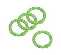 sourcing map Round Spring O Rings, 27mm/ 1.06" Trigger Buckle Snap for Bags, Purses, Keyrings, Green, 4Pcs
