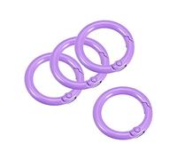 sourcing map Round Spring O Rings, 27mm/ 1.06" Trigger Buckle Snap for Bags, Purses, Keyrings, Purple, 4Pcs