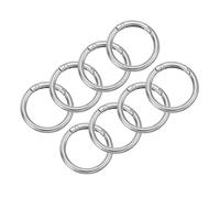 sourcing map Round Spring O Rings, 8Pcs 1.02 Inch OD Trigger Buckle Snap Clips for Bags, Purses, Keyrings, DIY Accessories, Silver Tone