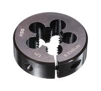 sourcing map Round Threading Die M19 x 2.5 Metric Thread 2" OD Adjustable Left Hand High-Speed Steel (HSS) Round Die Screw Thread Cutting Die for Thread Repair