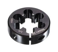 sourcing map Round Threading Die M24 x 1.25 Metric Thread 2" OD Adjustable Left Hand High-Speed Steel (HSS) Round Die Screw Thread Cutting Die for Thread Repair