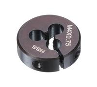 sourcing map Round Threading Die M4 x 0.75 Metric Thread 20mm OD Adjustable Right Hand High-Speed Steel (HSS) Round Die Screw Thread Cutting Die for Thread Repair