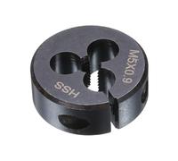 sourcing map Round Threading Die M5 x 0.9 Metric Thread 25mm OD Adjustable Right Hand High-Speed Steel (HSS) Round Die Screw Thread Cutting Die for Thread Repair