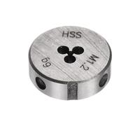 sourcing map Round Threading Dies, Metric M1.2 x 0.25 Thread (Right Hand), High Speed Steel (HSS) Screw Cutting Die Repair Tool
