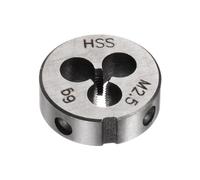 sourcing map Round Threading Dies, Metric M2.5 x 0.45 Thread (Right Hand), High Speed Steel (HSS) Screw Cutting Die Repair Tool