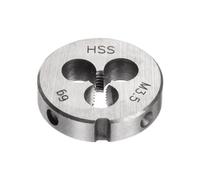 sourcing map Round Threading Dies, Metric M3.5 x 0.6 Thread (Right Hand), High Speed Steel (HSS) Screw Cutting Die Repair Tool