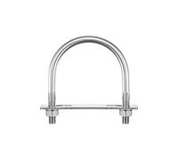 sourcing map Round U-Bolts, 2 Sets 50mm(1.97") Inner Width 82mm Length M10 304 Stainless Steel U Clamp Bolt with Nuts Washers and Plates, for Boat Trailer