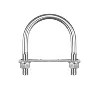 sourcing map Round U-Bolts, 3 Sets 79mm(3.11") Inner Width 114mm Length M12 304 Stainless Steel U Clamp Bolt with Nuts and Plates, for Boat Trailer