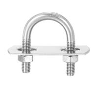 sourcing map Round U-Bolts, 6 Sets 20mm(0.79") Inner Width 36mm Length M6 304 Stainless Steel U Clamp Bolt with Nuts and Plates, for Boat Trailer