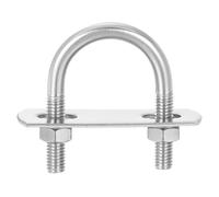 sourcing map Round U-Bolts, 6 Sets 24mm(0.94") Inner Width 42mm Length M6 304 Stainless Steel U Clamp Bolt with Nuts and Plates, for Boat Trailer