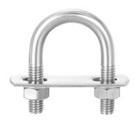 sourcing map Round U-Bolts, 6 Sets 27mm(1.06") Inner Width 52mm Length M8 304 Stainless Steel U Clamp Bolt with Nuts and Plates, for Boat Trailer