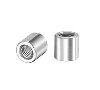 sourcing map Round Weld Nuts, M6 x 10mm x 10mm Weld On Bung Female Nut Threaded - 201 Stainless Steel Insert Weldable 20pcs