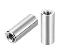sourcing map Round Weld Nuts, M6 x 10mm x 25mm Weld On Bung Female Nut Threaded - 201 Stainless Steel Insert Weldable 20pcs