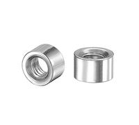 sourcing map Round Weld Nuts, M6 x 10mm x 6mm Weld On Bung Female Nut Threaded - 201 Stainless Steel Insert Weldable 20pcs