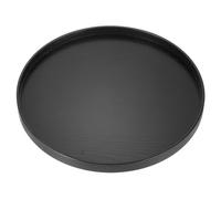 sourcing map Round Wood Serving Tray, 11.81" Non-Slip Solid Wooden Decorative Tea Tray Snack Food Meals Plate for Kitchen Coffee Dining Table Living Room Decor, Black