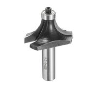 sourcing map Roundover Router Bit 1/2" Shank 1-1/4" Cut Diameter (5/8" Cut Radius) Carbide Tipped 2-Flute Rounding Over Bits with Bearing Guide for Woodworking Carpenter, Black
