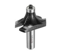 sourcing map Roundover Router Bit 1/2" Shank 1-3/8" Cut Diameter (11/16" Cut Radius) Carbide Tipped 2-Flute Rounding Over Bits with Bearing Guide for Woodworking Carpenter, Black