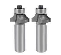 sourcing map Router Bit 1/2 Shank 3/8 inch Cutting Dia Round Over Corner 2 Flutes Tungsten Steel for Woodworking Milling Cutting Tool 2pcs