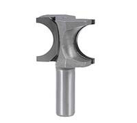 sourcing map Router Bit 1/2 Shank 7/8 inch Dia Half Round End Mill, 2 Flute Bull Nose Grooving Carbide for Woodworking Engraving Edge Trimmer