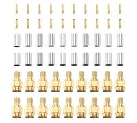 sourcing map RPSMA Male Crimp Connector,20 Pcs Straight Plug Crimp RF Connector RPSMA-J-3 for RG58 RG142 RG400 LMR195 Coaxial Cable