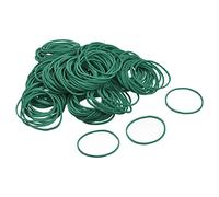 sourcing map Rubber Band Stretchable Rubber Elastic Band Green 1.5inch Dia 0.06inch Thick for Home Office Pack of 1400