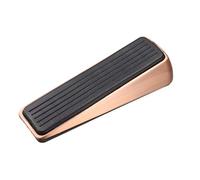 sourcing map Rubber Door Stopper Security Modern Wedge Floor Non-Scratching Anti-Slip Doorstop Copper Tone