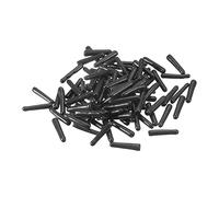 sourcing map Rubber End Caps, 100Pcs Round Screw Thread Protector 1.5mm Dia Bolt Cap Covers Hole Plugs for Tubing Pipe Rod Nut Furniture, Black
