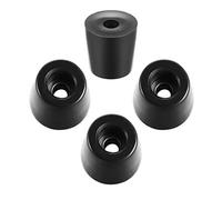 sourcing map Rubber Feet Buffers Pads D20x16xH20mm Buffer Feet Furniture Cutting Board Electronic Scale Leg Pads Anti-slip Black 4pcs