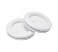 sourcing map Rubber Grommet Mount Dia 35mm Round Double-Sided for Wire Protection White Pack of 6