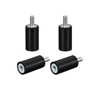 sourcing map Rubber Mounts 4pcs M5 Male/Female Vibration Isolator Shock Absorber, for Garage Motor Air Compressor Car Boat Bobbins, D15mmxH30mm