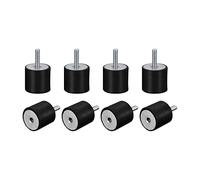 sourcing map Rubber Mounts 8pcs M5 Male/Female Vibration Isolator Shock Absorber, for Garage Motor Air Compressor Car Boat Bobbins, D20mmxH15mm