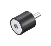 sourcing map Rubber Mounts M8 Male/Female Vibration Isolator Shock Absorber D30mmxH30mm, for Garage Motor Air Compressor Car Boat Bobbins