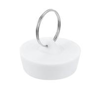 sourcing map Rubber Sink Plug, Bathtub Drain Stopper Fit for 1-3/8" to 1-1/2" Drain Sink Stopper Seal with Hanging Ring for Bathroom Kitchen Laundry, White