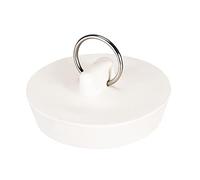 sourcing map Rubber Sink Plug, White Drain Stopper Fit 2-3/32" to 2-3/16" Drain with Hanging Ring for Bathtub Kitchen and Bathroom