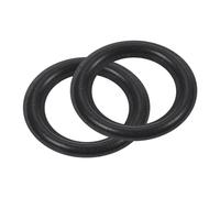 sourcing map Rubber Speaker Foam Edge Surround Rings 3 Inch 47mmx75mm Perforated Subwoofer Rings Replacement Parts for Speaker Repair or DIY Black 2 Pcs
