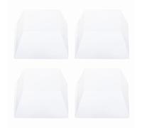 sourcing map Rubber Speaker Isolation Feet,0.79"x0.39" Transparent Anti-Vibration Base Pad with Adhesive Amplifier Stand Feet Mat for Turntable, Subwoofer, Monitors, Pack of 4