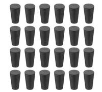 sourcing map Rubber Tapered Plug 11mm to 15mm Solid Test Tubes Bungs Stopper Black for Lab Home 24 Pieces