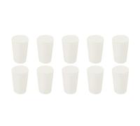 sourcing map Rubber Tapered Plug 11mm to 15mm Solid Test Tubes Bungs Stopper White for Lab Home 10 Pieces