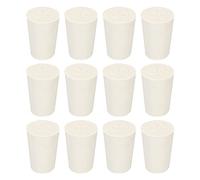 sourcing map Rubber Tapered Plug 11mm to 15mm Solid Test Tubes Bungs Stopper White for Lab Home 12 Pieces