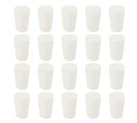 sourcing map Rubber Tapered Plug 11mm to 15mm Solid Test Tubes Bungs Stopper White for Lab Home 20 Pieces