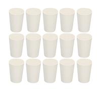 sourcing map Rubber Tapered Plug 14mm to 19mm Solid Test Tubes Bungs Stopper White for Lab Home 24 Pieces