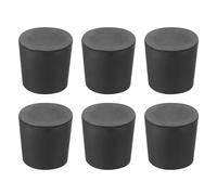 sourcing map Rubber Tapered Plug 22mm to 29mm Solid Test Tubes Bungs Stopper Black for Lab 6 Pieces