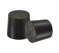sourcing map Rubber Tapered Plug 24mm to 28mm Solid Test Tubes Bungs Stopper Black for Lab Home 5 Pieces