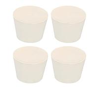 sourcing map Rubber Tapered Plug 32mm to 42mm Solid Test Tubes Bungs Stopper White for Lab Home 4 Pieces