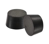 sourcing map Rubber Tapered Plug 42mm to 50mm Solid Test Tubes Bungs Stopper Black for Lab Home 5 Pieces