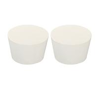 sourcing map Rubber Tapered Plug 45mm to 56mm Solid Test Tubes Bungs Stopper White for Lab Home 2 Pieces