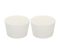 sourcing map Rubber Tapered Plug 51mm to 62mm Solid Test Tubes Bungs Stopper White for Lab Home 2 Pieces